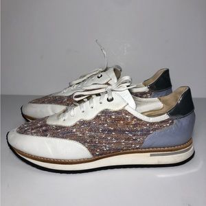 Aquatalia by Marvin K. 'Nahla' Leather Sneakers Lace up Shoes Italy Size 9.5